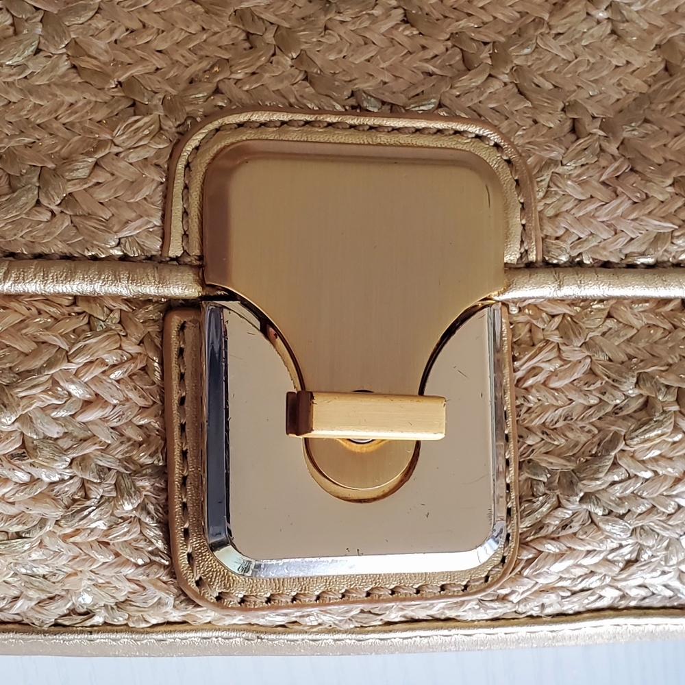 MARCIANO Gold Raffia Purse - Picture 5 of 17